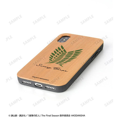 『進撃の巨人』調査兵団 モチーフウッドiPhoneケース【202407再販】